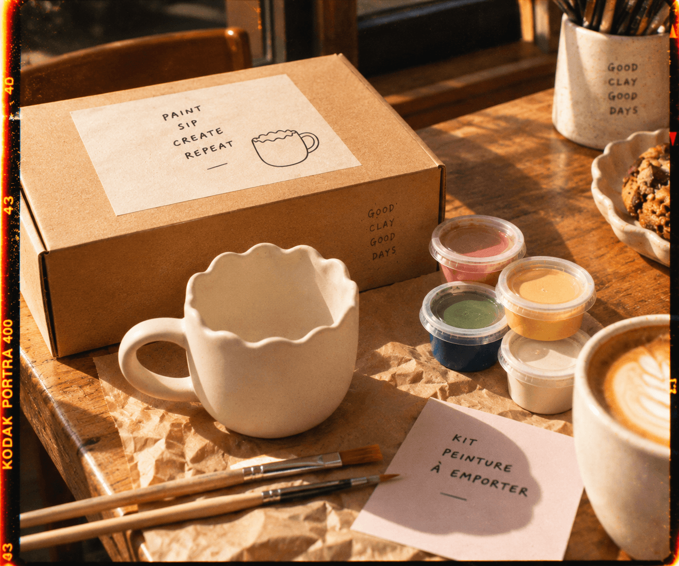 Kit de peinture sur céramique à emporter